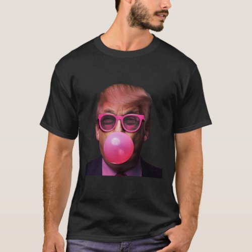 Bubble Gum Donald Trump 2024 Vote President Funny  T_Shirt