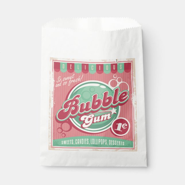Bubble Gum Favor Bag (Front)