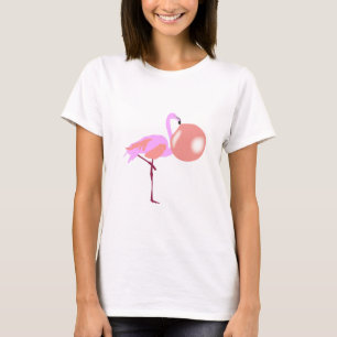 Bubble Gum Flamingo Blowing Bubble T-Shirt