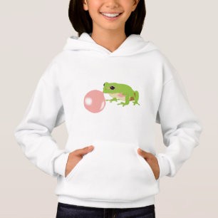 Bubble Gum Frog Blowing Bubble Hoodie
