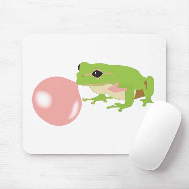 Bubble Gum Frog Blowing Bubble Mouse Pad (With Mouse)