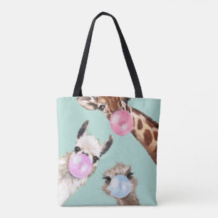 Bubble Gum Gang in Green  Tote Bag