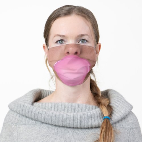 Bubble Gum Girl Adult Cloth Face Mask