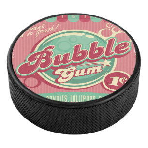 Bubble Gum Hockey Puck