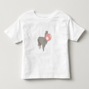 Bubble Gum Llama Blowing Bubble Toddler T-shirt