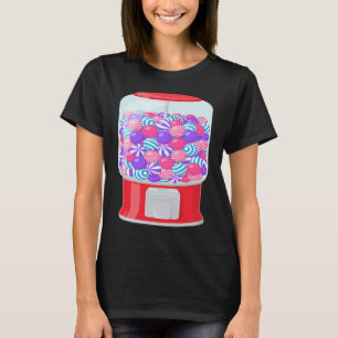Bubble Gum Machine Gumball Machine Rainbow ON BACK T-Shirt