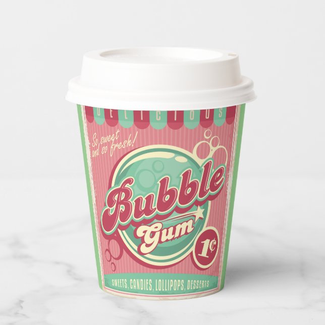 Bubble Gum Paper Cups (Front)