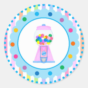 Bubble Gum Party by Bella Bella Studios Classic Round Sticker