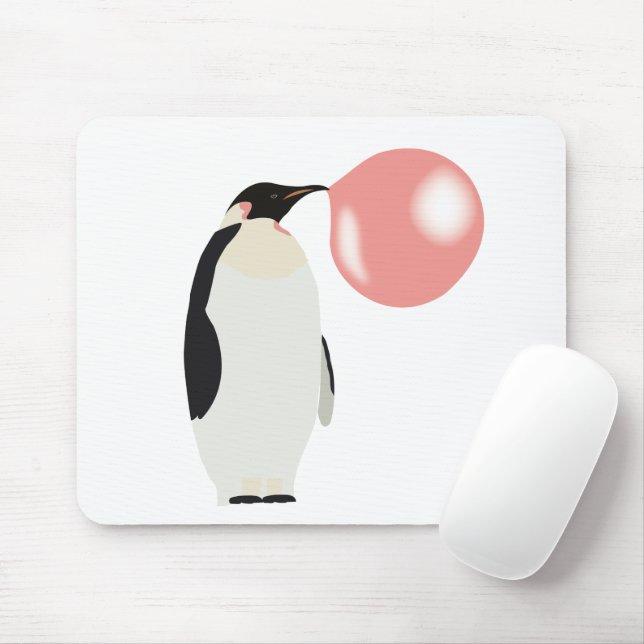 Bubble Gum Penguin Blowing Bubble Mouse Pad (With Mouse)