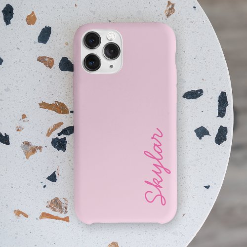 Bubble Gum Pink Hot Pink Custom Cursive Name Case_ iPhone 13 Pro Max Case