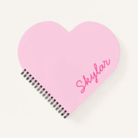Bubble Gum Pink Hot Pink Custom Cursive Name Heart