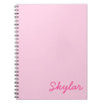 Bubble Gum Pink Hot Pink Custom Cursive Name Notebook at Zazzle
