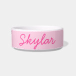 Bubble Gum Pink Hot Pink Custom Cursive Name Pet<br><div class="desc">This is a Bubble Gum Pink Hot Pink Custom Cursive Name Pet Bowl!</div>
