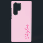 Bubble Gum Pink Hot Pink Custom Cursive Name Samsung Galaxy S22 Ultra Case<br><div class="desc">This is a Bubble Gum Pink Hot Pink Custom Cursive Name Galaxy Phone Case!</div>