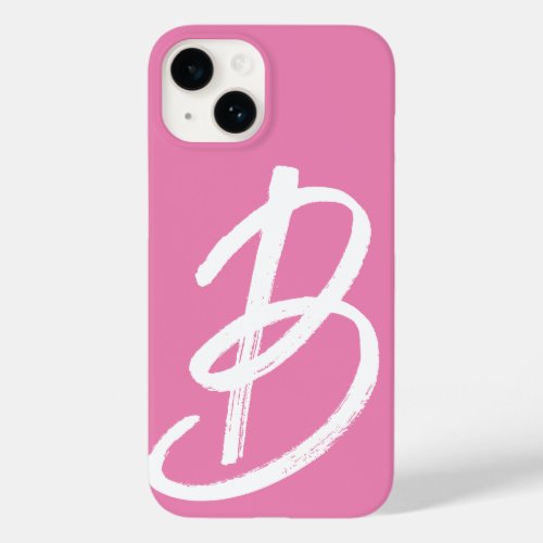 Bubble Gum Pink Initial Personalized Case_Mate iPhone 14 Case