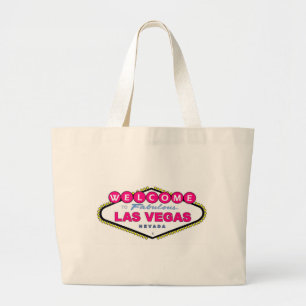 Bubble Gum Pink Las Vegas Ladie's Classic Bag! Large Tote Bag
