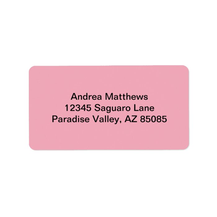 Bubble Gum Pink Personalized Address Labels