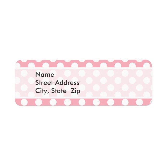 Bubble Gum Pink Polka Dots Label (Front)