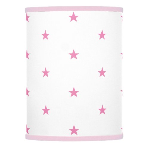 Bubble Gum Pink Star Lamp Shade