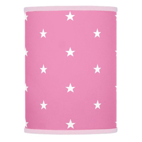 Bubble Gum Pink Star Lamp Shade