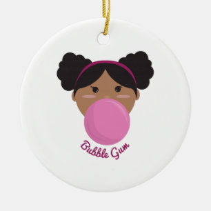 Bubble Gum Princess Ceramic Ornament