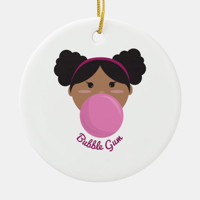 Bubble Gum Princess Ceramic Ornament (Front)
