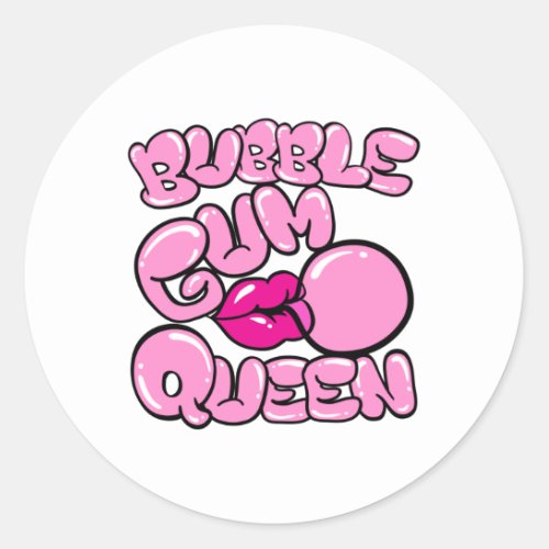 Bubble Gum Queen Bubblegum Classic Round Sticker