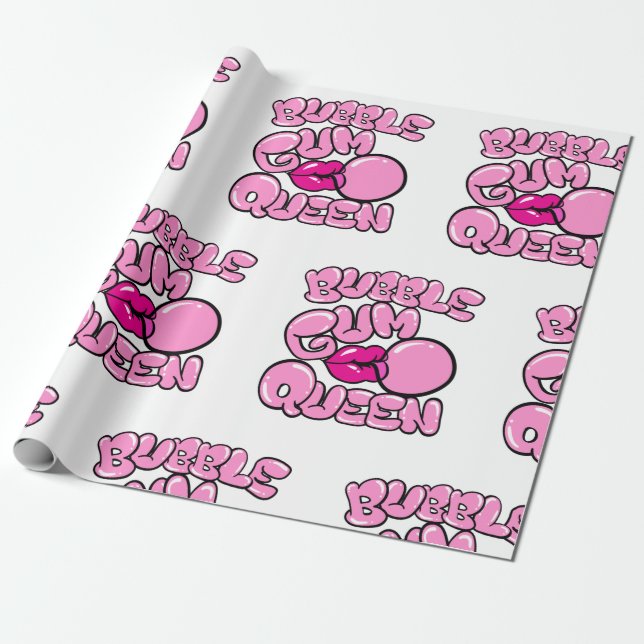 Bubble Gum Queen Bubblegum Wrapping Paper (Unrolled)