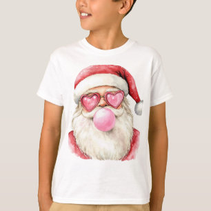 Bubble Gum Santa Vintage Style T-Shirt
