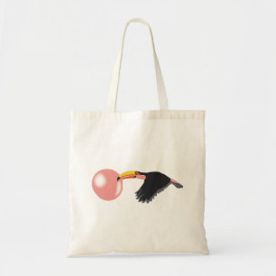 Bubble Gum Toucan Blowing Bubble Tote Bag