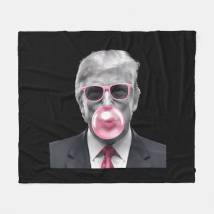 Bubble Gum Trump Donald Trump 2024 Vote for Trump Fleece Blanket