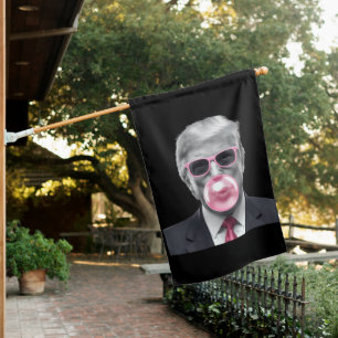 Bubble Gum Trump Donald Trump 2024 Vote for Trump  House Flag