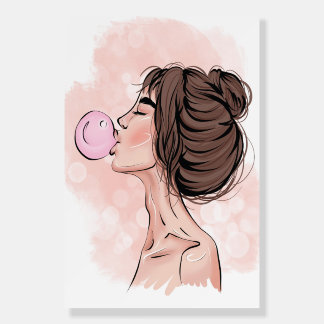 Bubble Gum wall art Foam Board