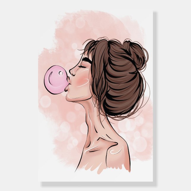 Bubble Gum wall art Foam Board (Front)