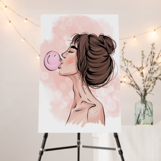 Bubble Gum wall art Foam Board