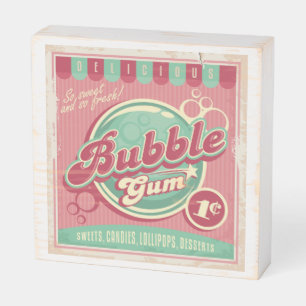 Bubble Gum Wooden Sign