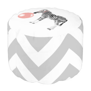 Bubble Gum Zebra Blowing Bubble Pouf