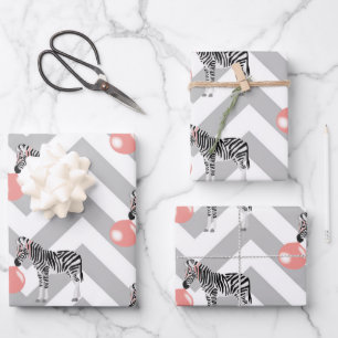 Bubble Gum Zebra Blowing Bubble Wrapping Paper Sheets