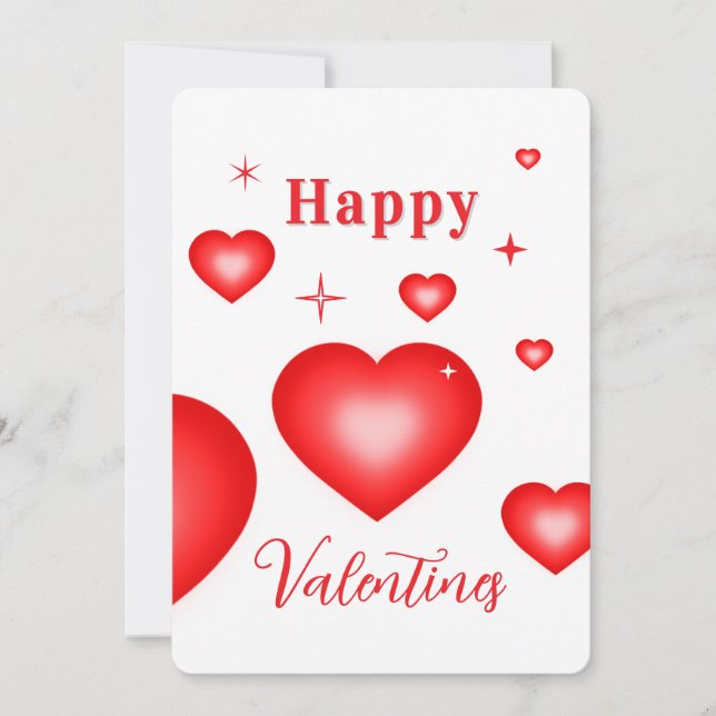 Bubble Heart Coupon Valentine Card (Front)