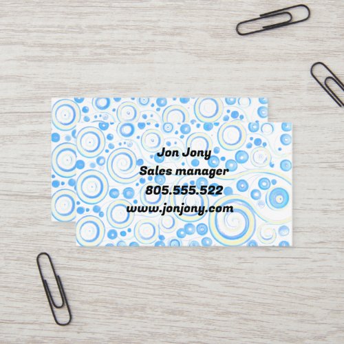 bubble image business card