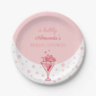 Bubble in Pink: Pretty Elegance Fun Bridal Shower Paper Plates