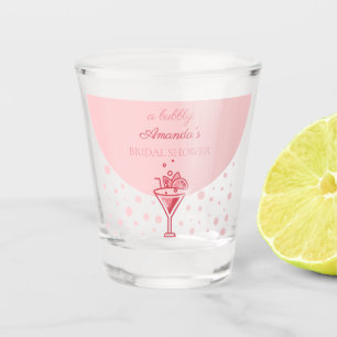 Bubble in Pink: Pretty Elegance Fun Bridal Shower Shot Glass