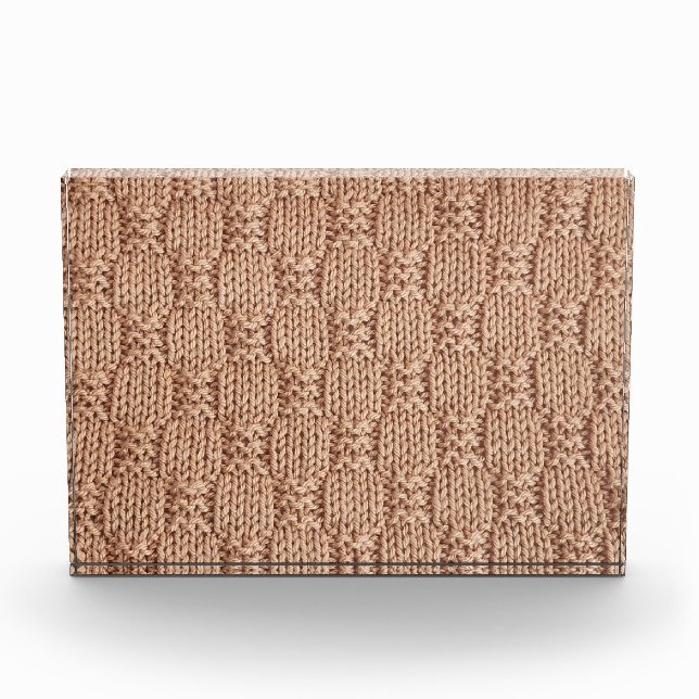 Bubble Knit Stitch Pattern by Shirley Taylor Acrylic Award (Front)