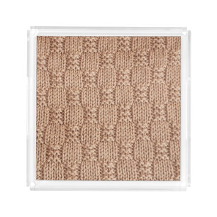Bubble Knit Stitch Pattern by Shirley Taylor Acrylic Tray