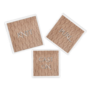 Bubble Knit Stitch Pattern by Shirley Taylor Acrylic Tray