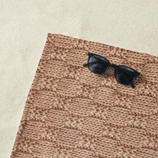 Bubble Knit Stitch Pattern by Shirley Taylor Beach Towel