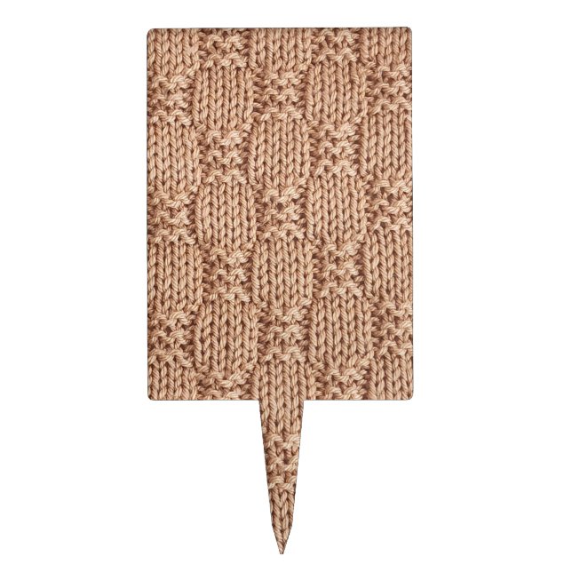 Bubble Knit Stitch Pattern by Shirley Taylor Cake Topper (Front)