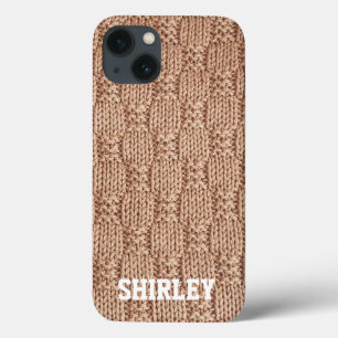 Bubble Knit Stitch Pattern by Shirley Taylor iPhone 13 Case