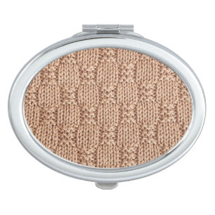 Bubble Knit Stitch Pattern by Shirley Taylor Compact Mirror