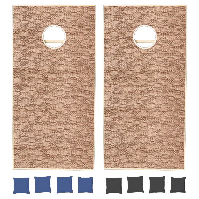 Bubble Knit Stitch Pattern by Shirley Taylor Cornhole Set (Set)